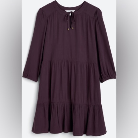 Market & Spruce XXL Petite Women’s Cassi Ruffle Neck Shift Dress with pockets - Picture 4 of 14